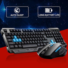 Load image into Gallery viewer, 2.4G Wireless Connection Gaming Keyboard & Mouse Set Splashproof Auto Sleep Long Battery Life for Office Home computer gamer