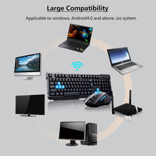 Load image into Gallery viewer, 2.4G Wireless Connection Gaming Keyboard & Mouse Set Splashproof Auto Sleep Long Battery Life for Office Home computer gamer