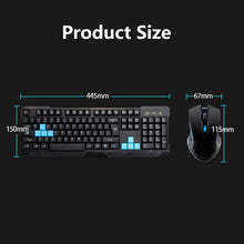 Load image into Gallery viewer, 2.4G Wireless Connection Gaming Keyboard & Mouse Set Splashproof Auto Sleep Long Battery Life for Office Home computer gamer