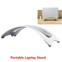 Görseli Galeri görüntüleyiciye yükleyin, Portable Laptop Stand Aluminum Alloy Stable Vertical Storage Rack Desktop Erected Holder Space Saving Anti Slip For Macbook Pro