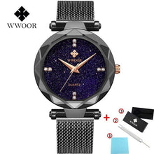 Load image into Gallery viewer, 2020 New Starry Sky Women's Watch WWOOR Fashion Elegant High-end Black Ladies Quartz Wristwatch Luxury Dress Gifts Women Watches