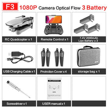 Load image into Gallery viewer, F3 drone GPS 4K 5G WiFi live video FPV quadrotor flight 25 minutes rc distance 500m drone HD wide-angle dual camera
