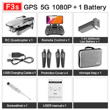 Load image into Gallery viewer, F3 drone GPS 4K 5G WiFi live video FPV quadrotor flight 25 minutes rc distance 500m drone HD wide-angle dual camera
