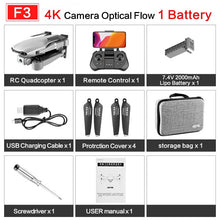 Load image into Gallery viewer, F3 drone GPS 4K 5G WiFi live video FPV quadrotor flight 25 minutes rc distance 500m drone HD wide-angle dual camera
