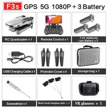 Load image into Gallery viewer, F3 drone GPS 4K 5G WiFi live video FPV quadrotor flight 25 minutes rc distance 500m drone HD wide-angle dual camera
