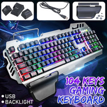 Load image into Gallery viewer, PK-900 104 Keys USB Wired Backlit Mechanical-Handfeel Backlight Gaming Keyboard for Gamer Computer PC Laptop
