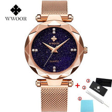 Load image into Gallery viewer, 2020 New Starry Sky Women's Watch WWOOR Fashion Elegant High-end Black Ladies Quartz Wristwatch Luxury Dress Gifts Women Watches
