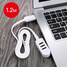 Load image into Gallery viewer, 1.2M 3 Port Usb Hub Adapter Mini USB 3 Splitter for Data Charging Usb Charge Hub Laptop Pc Computer Accessories Usb Cable Extend
